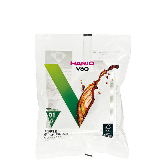 Hario V60 01 - Papierfilter weiß  - 100 Stück